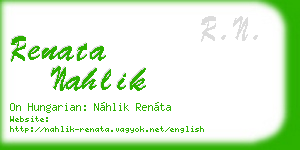 renata nahlik business card